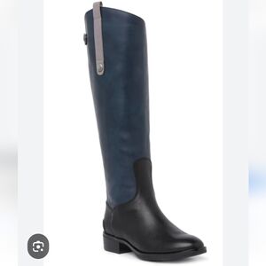 Sam Edelman Women's Black and Blue Heeled Boots